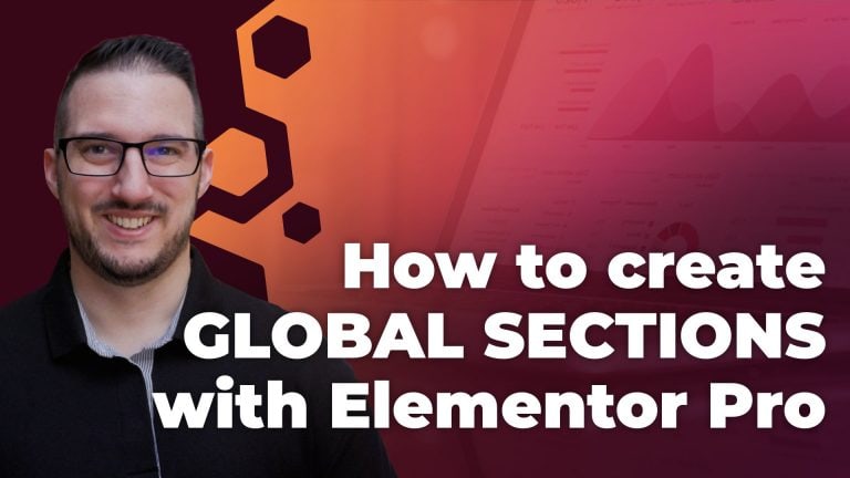 how to create global sections with elementor pro